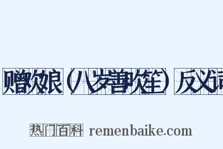 赠欢娘（八岁善吹笙）反义词是什么意思的图片